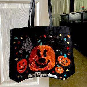 Halloween Canvas Sequin Tote